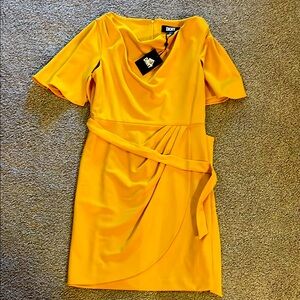 DKNY Women's Yellow Dress